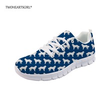 Twoheartsgirl-Zapatillas planas con estampado de perros para mujer, zapatos planos con cordones ligeros para chicas adolescentes 2024 - compra barato