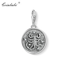 Abalorio colgante con signo del zodiaco para mujer, pulsera de plata de ley 2019 auténtica, regalo de moda, escorpio, 925 2024 - compra barato