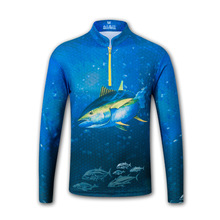 Camisa de manga longa para pesca, roupa masculina de pesca respirável com gola alta, anti-uv para verão, primavera 2024 - compre barato