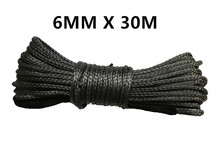 Бесплатная доставка 6 мм x 30 м синтетические лебедки кабель uhmwpe плазменный трос с оболочкой автомобильные аксессуары 2024 - купить недорого