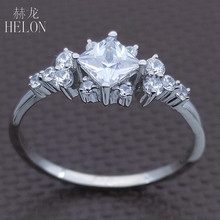 HELON AAA Graded Cubic Zirconia Ring Sterling Silver 925 Engagement Wedding Women Trendy Fine Jewelry Elegant unique Gift Ring 2024 - buy cheap