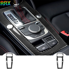 RRX Interior Accessories Carbon Fiber Control Gear Shift Panel Decorative Cover Trim For Audi a3 2014 2015 2016 2017 Car Styling 2024 - buy cheap