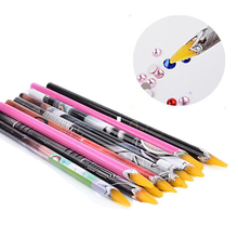 5pcs Crayon Wax Dotting Pen Pencil Self-Adhesive Rhinestones Gems Drilling Picking Picker Tips Tools DIY Salon Nail Art Manicure 2024 - buy cheap