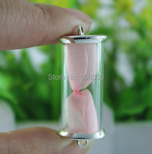 20sets 28*12mm tube glass globe & two silver cover button base set, glass vial pendant, DIY clear glass cover, clear glass globe 2024 - buy cheap