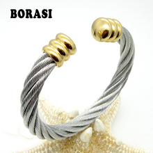 Men Or Women Fashion Europe And America Popular Steel Wire Rope Weaving Twist Bracelet Hot Selling Gift Bracelets 2024 - buy cheap