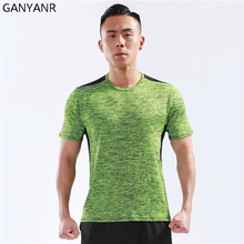 Ganyanr-camiseta esportiva masculina, corrida, basquete, tênis, roupas esportivas, fitness, academia, exercício, treinamento, futebol, dry fit 2024 - compre barato