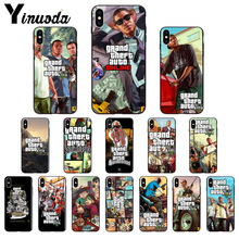 Yinuoda-funda de TPU para teléfono móvil, carcasa suave para Apple iPhone 8 7 6 6S Plus X XS MAX 5 5S SE XR, Rockstar GTA 5 Grand Theft 2024 - compra barato