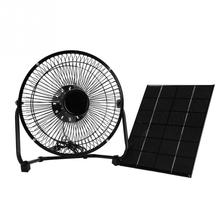 8 Inch Cooling Ventilation Fan USB Solar Powered Panel Iron Fan For Home Office Outdoor Traveling Fishing 5.2W 6V Air Cooler 2024 - buy cheap