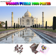 MOMEMO-rompecabezas de madera del Taj Mahal para adultos, rompecabezas de paisaje de fama mundial, juguetes educativos, regalos para niños, 1000 piezas 2024 - compra barato