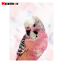 Kexinzu pintura quadrada completa 5d, faça você mesmo, ponto cruz, animal, pássaro, 3d, redondo, mosaico, resina, decoração para casa, presentes, k594 2024 - compre barato