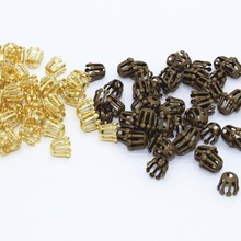 200PCS 5*6mm Copper Bead Cap Flower Stamen Tray Base Setting 4 Colors Plated DIY Stamen Blank Accessories For Jewelry Making 2024 - buy cheap