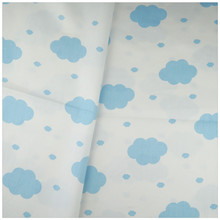 Tecido de algodão para decoração de bebê, decoração de cama com nuvens azuis, faça você mesmo, bonecos têxteis para casa, patchwork, acolchoamento, costura, artesanato 2024 - compre barato