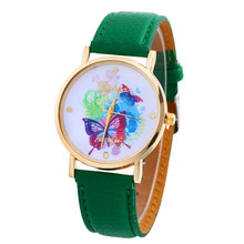 Leather Band Analog Quartz Vogue laides Wristwatch Butterfly print pattern New Style Woman watches Lady Watch Hot Sale 2019 30Q 2024 - buy cheap