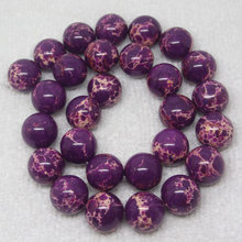 Mini. Order is $7! 6-14mm Purple Emperor imperial Jaspers Smooth Round DIY Spacer Beads 15" 2024 - buy cheap
