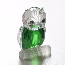 H&D 2.7'' Green Crystal Owl Figurine Collection Paperweight Table Centerpiece Ornament Home Wedding Decoeration Souvenir Gifts 2024 - buy cheap