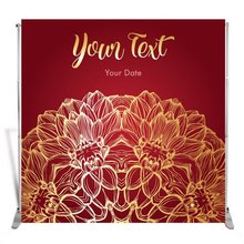 Fondo de oro personalizado con Mandala, telón de fondo rojo de aniversario, impresión por ordenador de alta calidad, Fondo de estudio de boda 2024 - compra barato