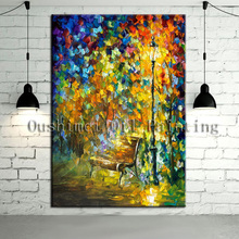 Hand Painted Modern Landscape Picture on Canvas Knife Street View Wall Art  Painting Hang Paintings Home Decor Oil Painting 2024 - buy cheap