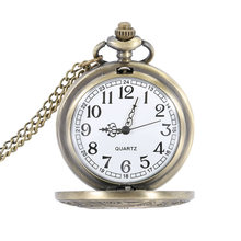 Relógio de bolso com numerais romanos, relógio vintage de quartzo, colar com pingente, corrente antiga, joias para presentes para mulheres e homens ll @ 17 2024 - compre barato