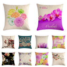 Travesseiro de lance flor floral, 45*45cm, escritório, lombar, sofá, capa de almofada para decoração sofe zy890 2024 - compre barato