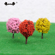 20pcs 3 Colors Ball-shaped Flower Trees Model Train Layout Garden Scenery landscape Miniature Trees 2024 - buy cheap