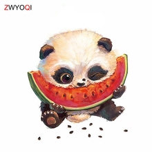 Full Round Diamond mosaic Panda watermelon Full Square Diamond embroidery Cross stitch Panda watermelon 5D DIY Diamond painting 2024 - buy cheap