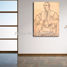 Póster de lona de Arte Pablo Picasso, impresión de imagen de pared para decoración del hogar y dormitorio, retrato de Ígor Stravinsky 1920 2024 - compra barato