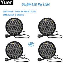 4Pcs/Lot 54x3W Led Par Light RGBW 4 Colors Par LED DMX512 For Professional Dj Stage Lighting wash disco light moving head dmx 2024 - buy cheap