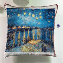 Almofadas decorativas para casa, almofadas nórdicas que mudam de cor com glitter e lantejoulas, capa de almofada com suas emoções j010 2024 - compre barato