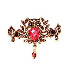 High Quality Owl Hair Clips Headwear 5 Color Resin Rhinestone Gold Color Alloy Crab Hairpin Claw Clip Hair Jewelry Accessories 2024 - buy cheap