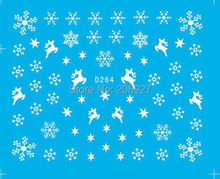 2PCS D264 Snowflake Nail Art Water Decal Nail Water Transfer Sticker 2024 - buy cheap