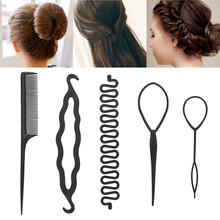 5PCS/Set Professional Hair Braid Tool Hair Pin Bun Roller Maker Twist Curler Ponytail DIY Hair Styling Accessories For Travel 2024 - compre barato
