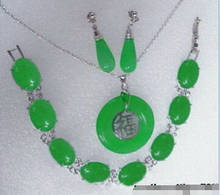 fine Lovely Wonderful Green GEM  Beads Fortune Bracelet Pendant Necklace Earrings gem women's jewelry s 2024 - buy cheap
