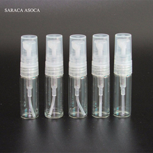 3ml Transparent White  Black Sprayer  Glass Refillable Bottles 100pcs/lot Spray Clear Perfume Bottles Wholesale 2024 - buy cheap