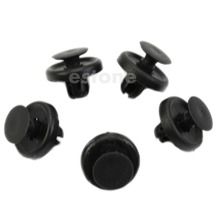 10Pcs Car Bumper Fender 7mm Hole Black Plastic Rivets Fasteners for Toyota 2024 - buy cheap