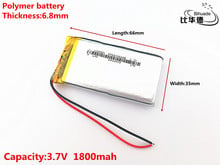 3.7V 1800mAH 683566 Polymer lithium ion / Li-ion Rechargeable battery for DVR,GPS,mp3,mp4 2024 - buy cheap