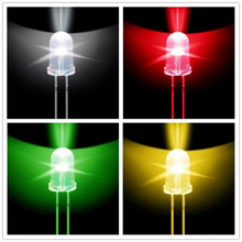 Frete grátis 1000pcs 5mm led branco/azul/vermelho/amarelo/verde/rosa luz lâmpadas/F5mm 5 MILÍMETROS Cor Branca LEVOU diodo emissor de luz LED Branco 2024 - compre barato