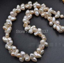 Бесплатная доставка + + + 17-дюймовое ожерелье с искусственным жемчугом в стиле барокко 2024 - купить недорого