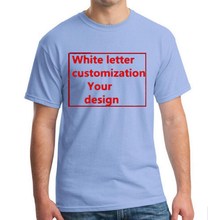 Adversting-Camiseta de algodón para hombre, camisa de manga corta con diseño de logotipo personalizado, cuello redondo 2024 - compra barato