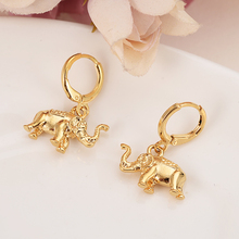 Cute elephant lovely Animal dangle Earrings for Women gold Africa heartJewelry Bijoux DIY charms kids  gilrs earrings gifts 2024 - buy cheap