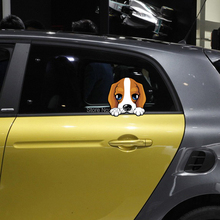Newest Design Lovely Dog Doggie Peeping Creative Auto Decal Cartoon Car Sticker Car Bumper Body Decal Creative Pattern Vinyl 2024 - buy cheap