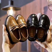 Обувь для маленьких девочек; обувь из искусственной кожи в британском стиле; сезон весна; Новинка 2019 года; детская обувь на толстой подошве; тонкие туфли для мальчиков; лоферы 2024 - купить недорого