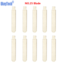 OkeyTech 10PCS/LOT Metal Blank Uncut Flip KD Remote Key Blade Type #25 for All New Honda Accord Fit Odyssey 2024 - buy cheap