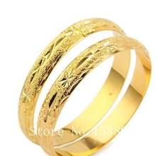 2 peças braceletes femininos de ouro amarelo vintage esculpidos em forma de lado ou pulseira para mulheres 60mm * 10mm 2024 - compre barato