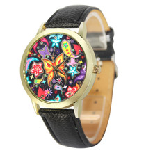 fashion women watches color butterfly personality ladies watches leisure sports watch digital dial leather strap quartz watch 2024 - buy cheap