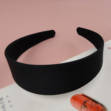 Diademas anchas de plástico liso para mujer y niña, accesorios para el cabello de tela satinada negra de 3,8 cm, 5 uds. 2024 - compra barato