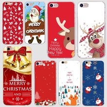 Phone Cases for iPhone 7 8 Plus 5 5S SE 6 6S Cover Christmas Painted 2019 New Year Soft For iPhone Case 8 Patterned TPU Celular 2024 - buy cheap