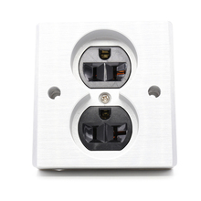 High Quality 2 pcs black Power US AC Power Receptacle Wall Outlet Copper Socket 2024 - buy cheap