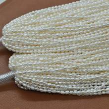 wholesale small 3mm rice genuine freshwater pearl strings 2024 - buy cheap