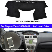 TAIJS Car Dashboard Cover Silicone Non-Slip For Toyota yaris 2007 2008 2009 2010 2011 Dash Mat ANti-UV Carpet Auto DashMat 2024 - buy cheap