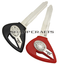 Llave de motocicleta en blanco y negro/rojo, hoja sin cortar para YAMAHA Dragstar v-star DS400 DS650 XVS400 XVS650 XV1900 XVS1300 XVS950 2024 - compra barato